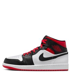 MEN Jordan 1 Mid Gym Red Black Toe